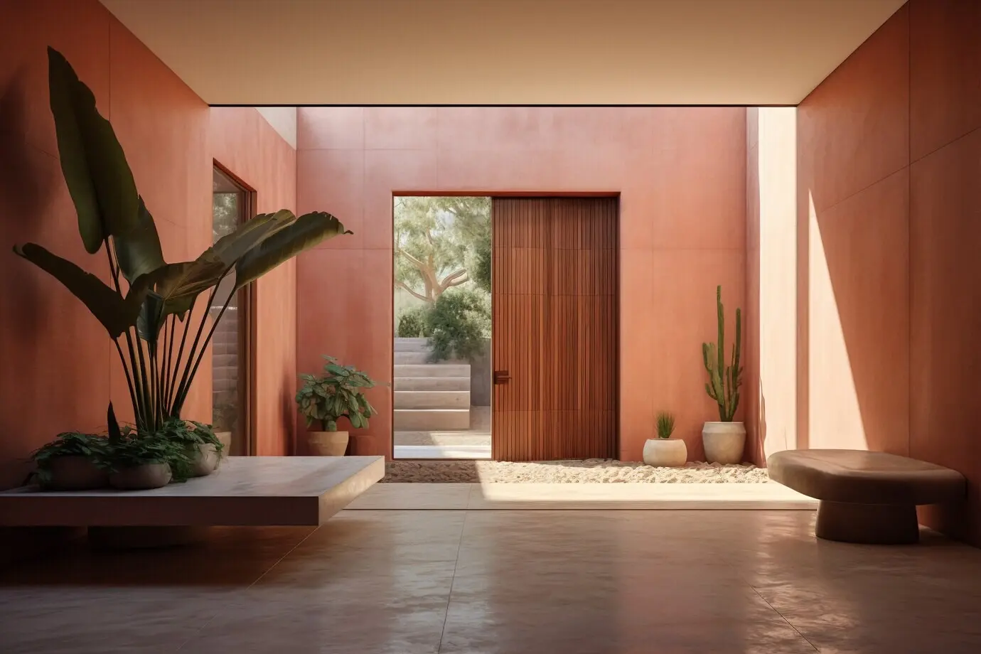 KI-generiert: Eingangsbereich im modernen Stil.